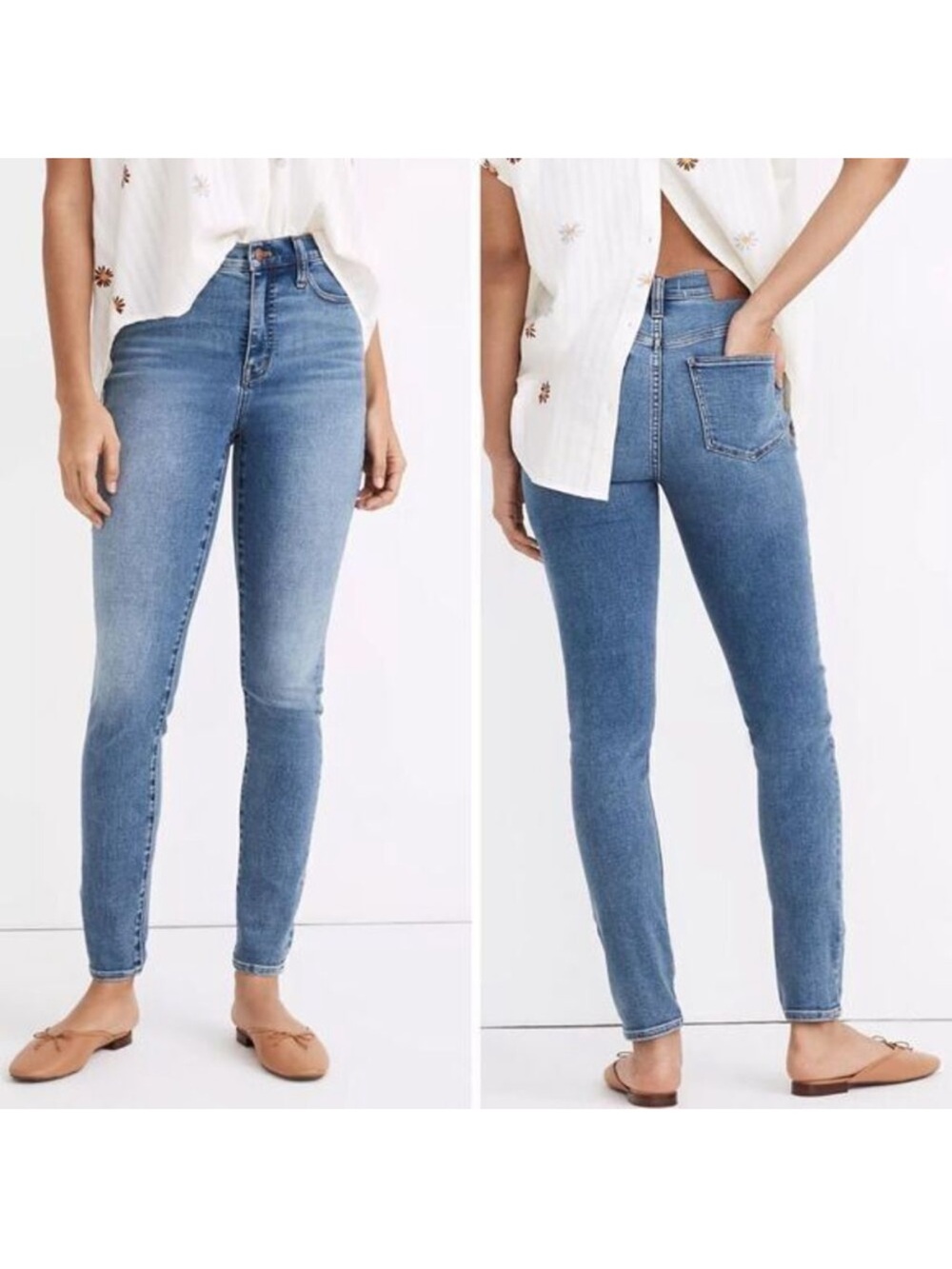 Madewell 10” Roadtripper High Rise Skinny Jeans Medium Wash Stretch 24